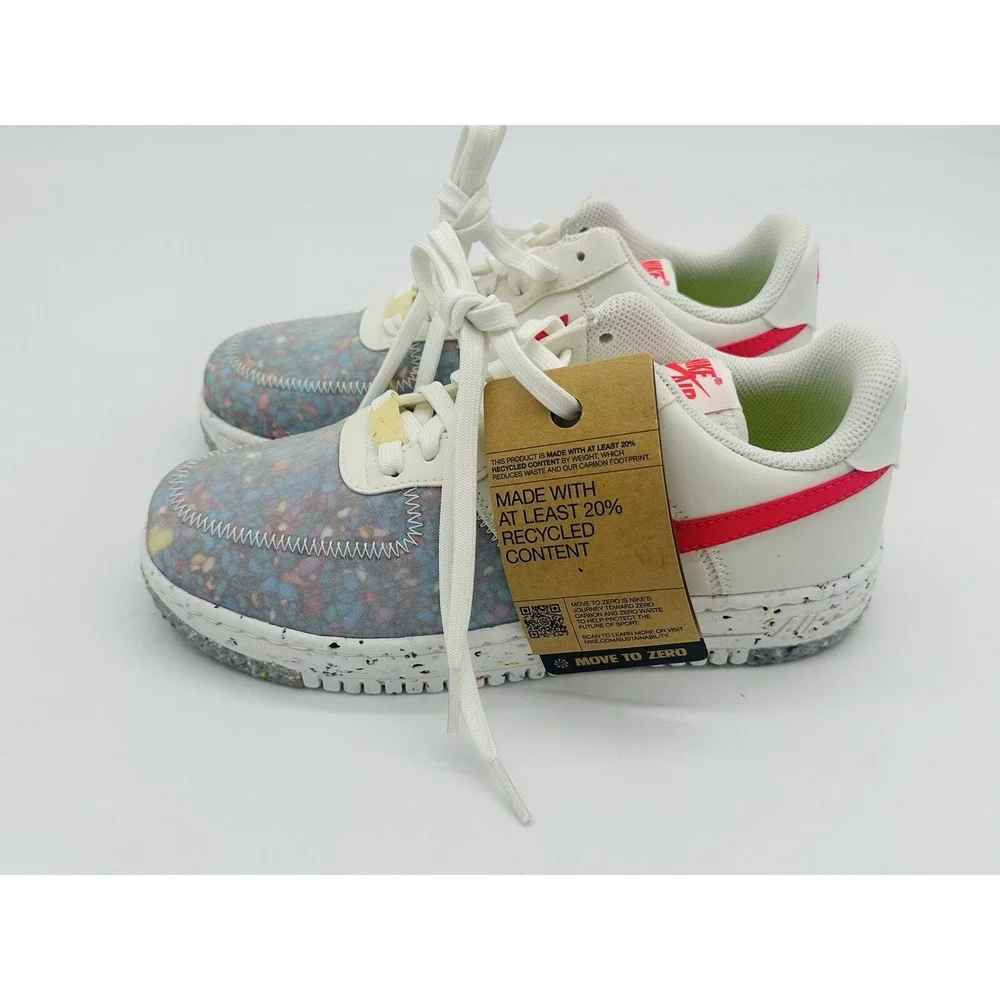 Women's Size 7 - Nike Air Force 1 Crater Summit White CT1986-100 No Box Lid